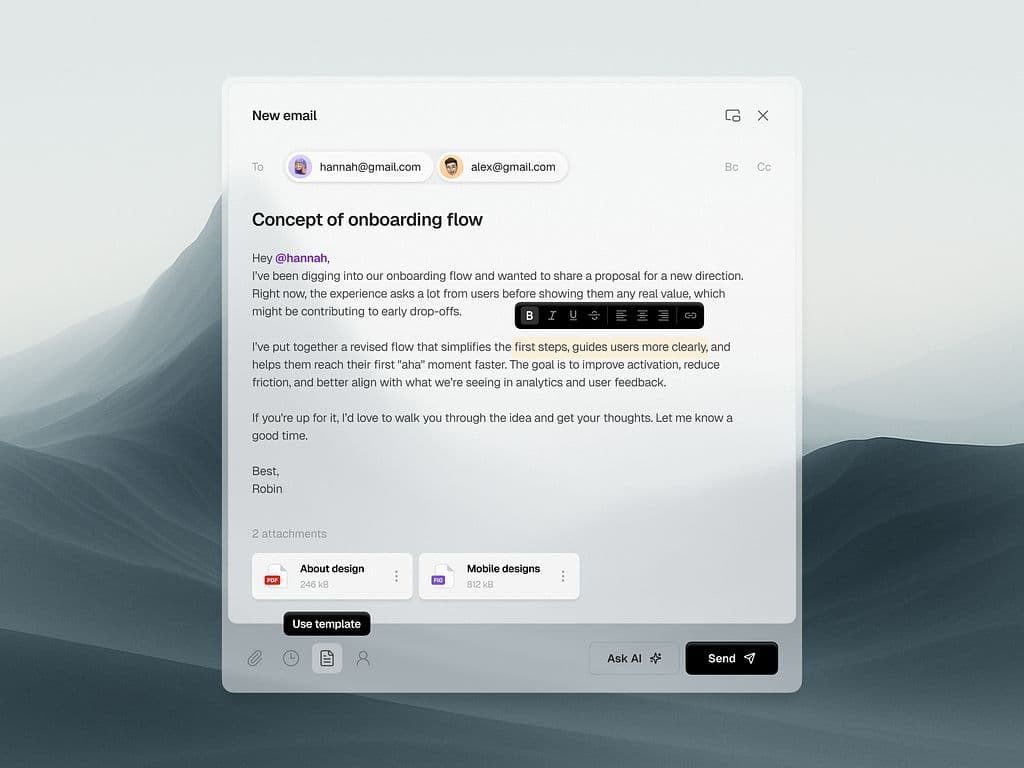 [IMG] Send email UI design